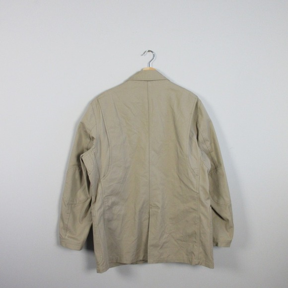 Duluth Trading Men's Canvas Presentation Blazer Jacket Workwear Khaki Tan L 1366 - Picture 2 of 16